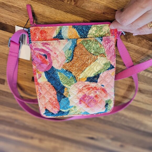 Vera Bradley Iconic RFID Mini Hipster Super Bloom Floral Print - Picture 10 of 14